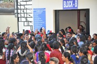 Manasuku Nachindi Movie Team at Kasturba Gandhi College